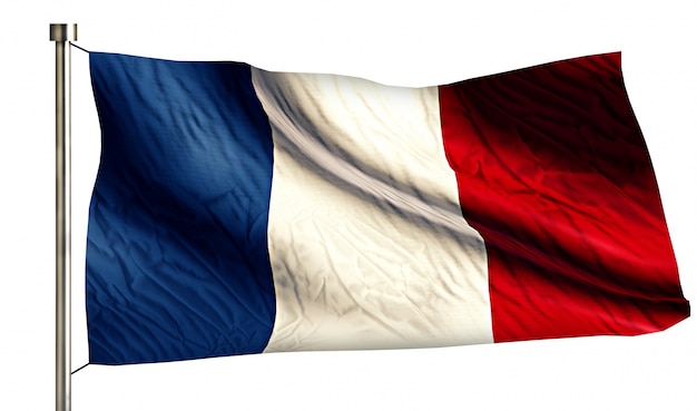 Photo gratuite drapeau national de france isolé fond blanc 3d