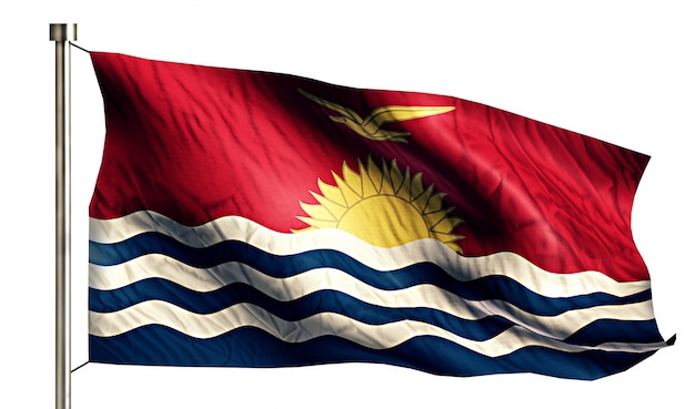 Photo gratuite drapeau national de kiribati isolé fond blanc 3d