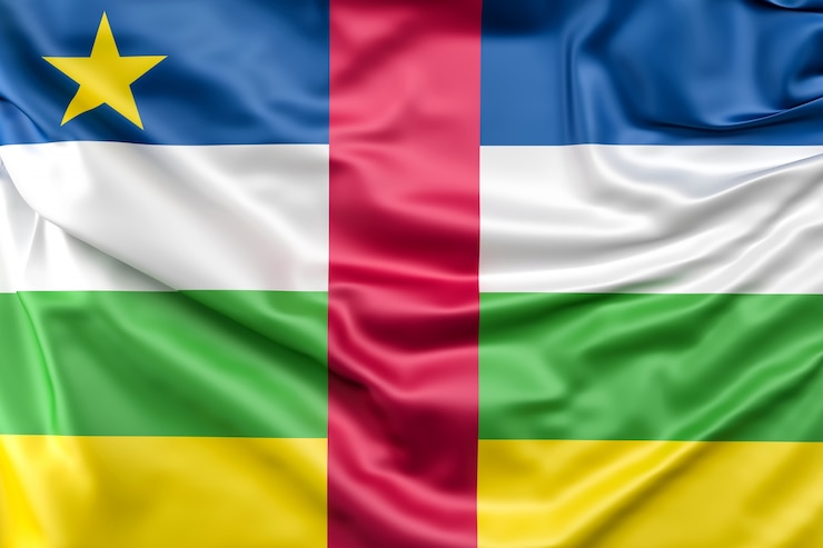 Photo gratuit drapeau de la république centrafricaine