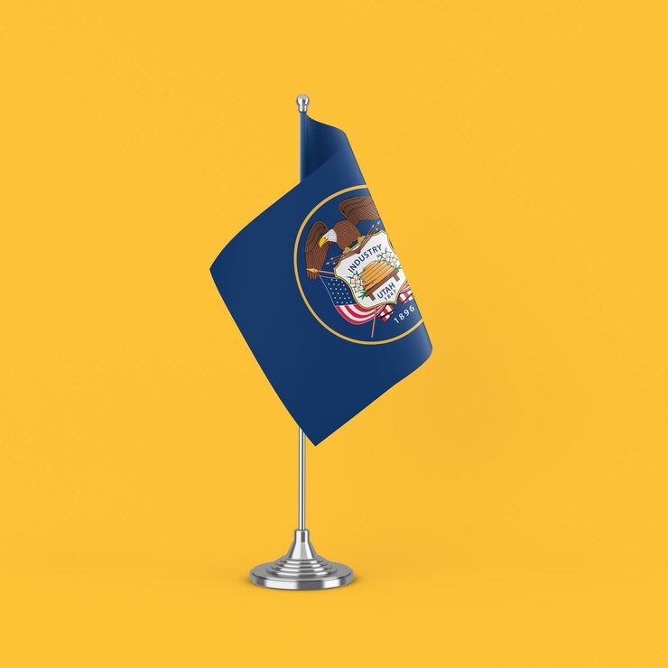 Photo gratuit drapeau de table utah