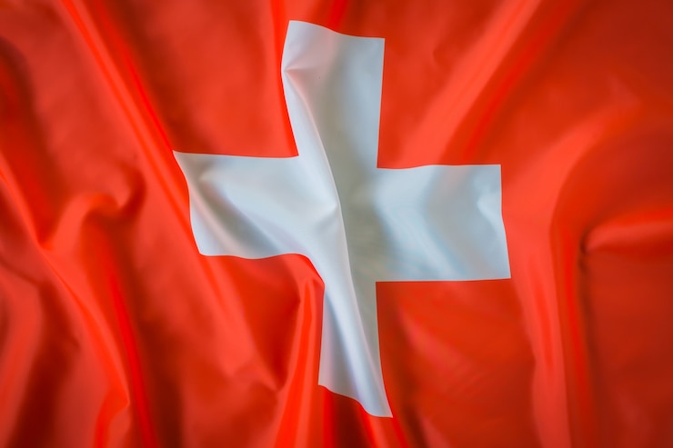 Photo gratuit drapeaux de la suisse.