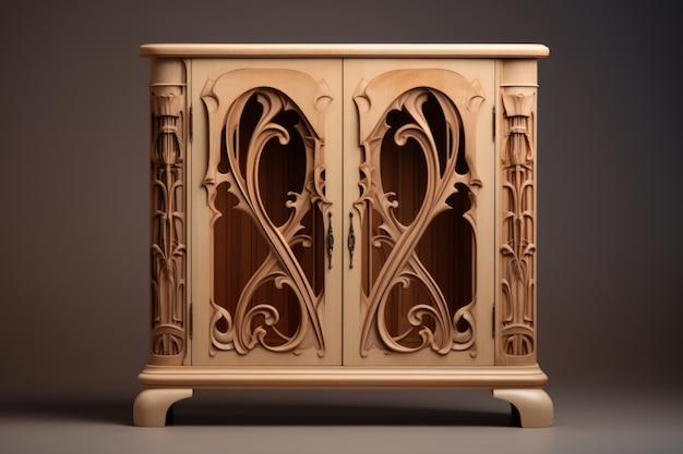 Dresser orné dans le style art nouveau