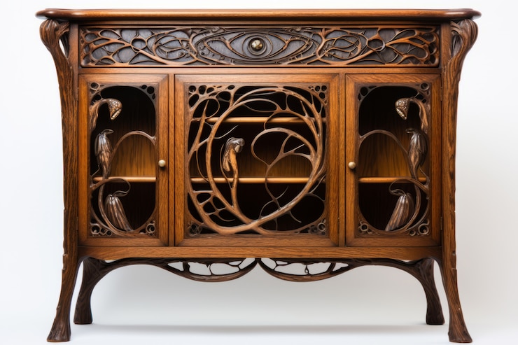 Photo gratuit dresser orné dans le style art nouveau