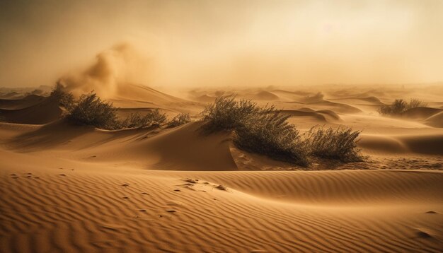 Dunes de sable dans le désert du Sahara