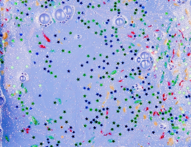 Photo gratuite eau bleue peinte avec des étoiles étoilées