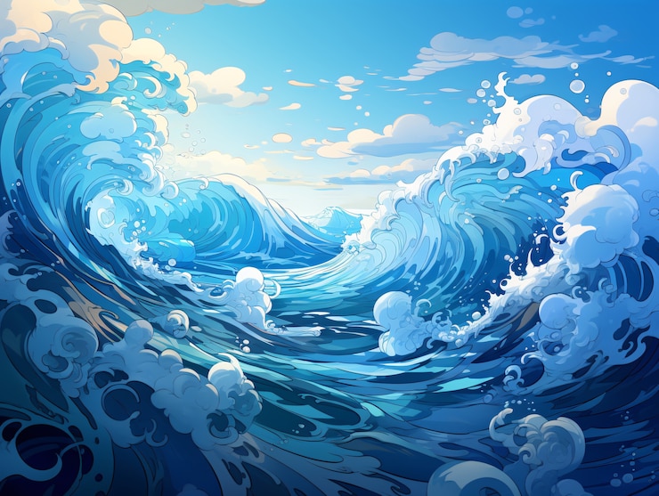 Photo gratuit l'eau dans le style anime