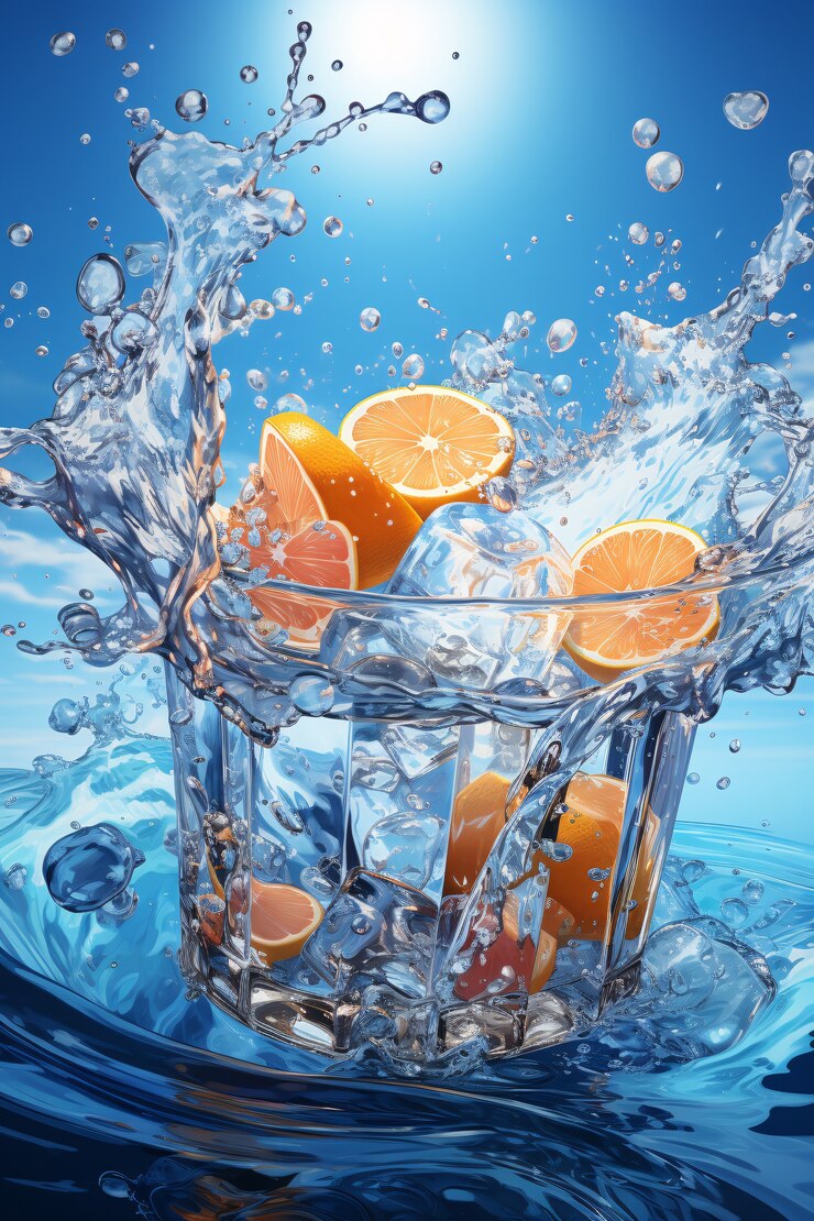 Photo gratuit l'eau dans le style anime