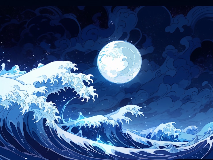 Photo gratuit l'eau dans le style anime
