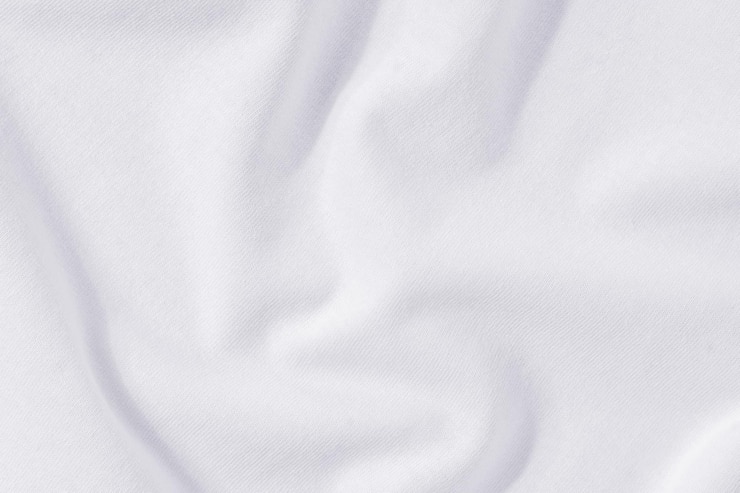 Echantillon de textile coton blanc