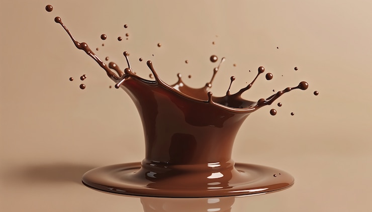 Photo gratuit une éclaboussure de chocolat majestueuse.