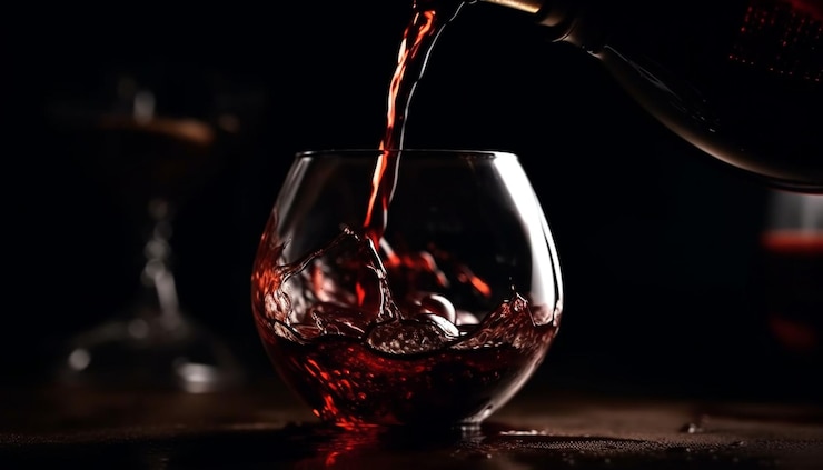 Photo gratuit éclaboussures de whisky dans un établissement de consommation de verre à whisky de luxe généré par l'ia