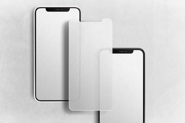 Écran de téléphone vide avec espace de conception