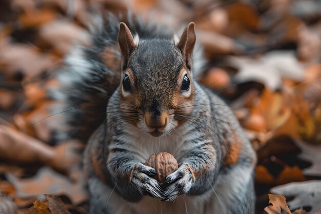 Un écureuil réaliste dans un environnement naturel