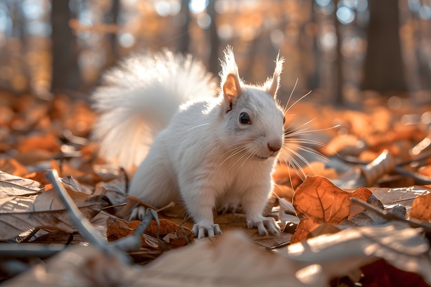 Un écureuil réaliste dans un environnement naturel