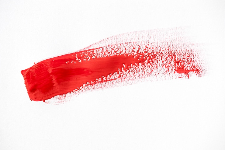 Photo gratuit effet de coup de pinceau rouge