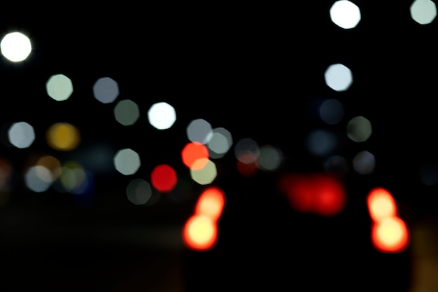 Effet des lumières de la ville la nuit