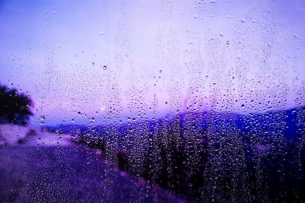 Effet de pluie sur fond de plage