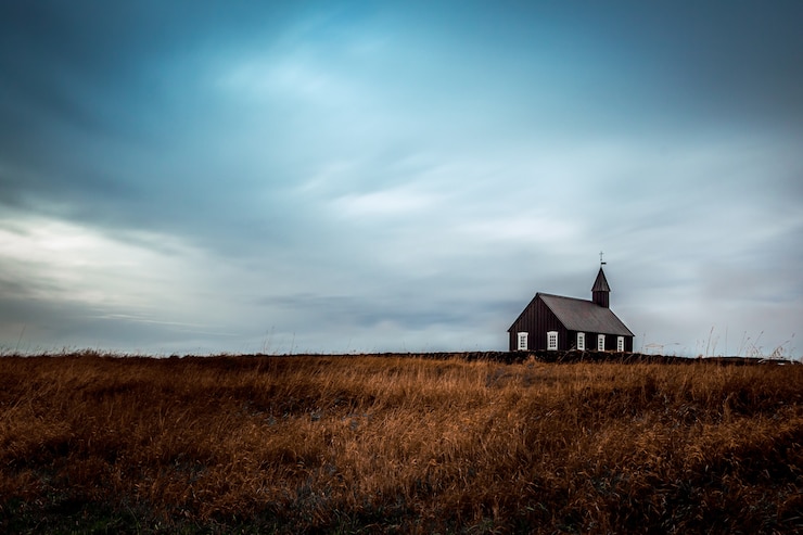 Photo gratuit église de budir - búðakirkja, islande