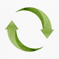 Élément de conception de symbole de recyclage vert