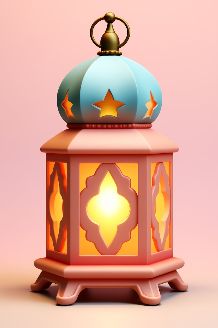 Photo gratuit éléments 3d pour la célébration islamique du ramadan
