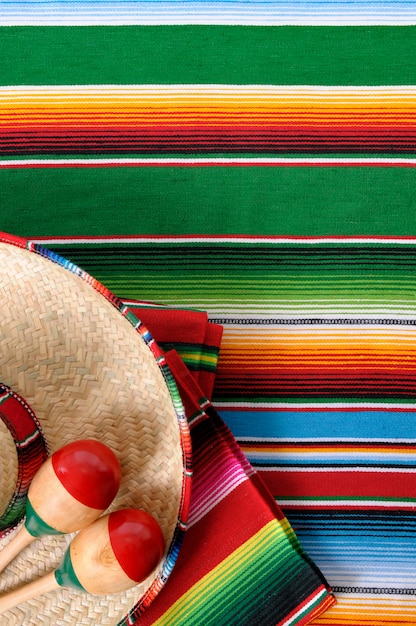 éléments colorés mexicains