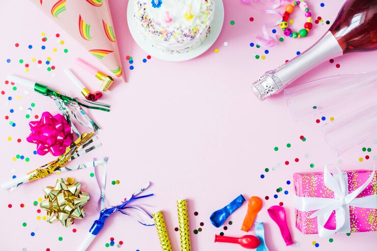 Photo gratuit eléments de fête pour la fête