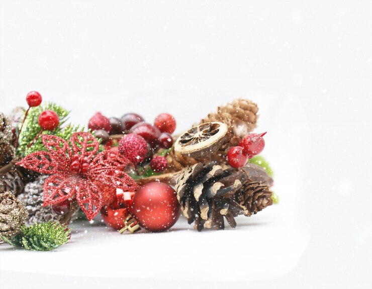 Photo gratuit éléments de noël mignon