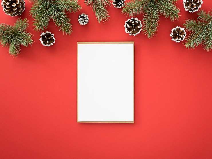 Photo gratuit éléments de la veille de noël avec espace de copie