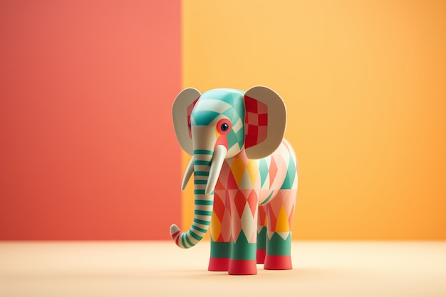 Photo gratuite Éléphant mignon en studio