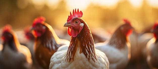 Photo gratuite Élever des poulets dans une ferme