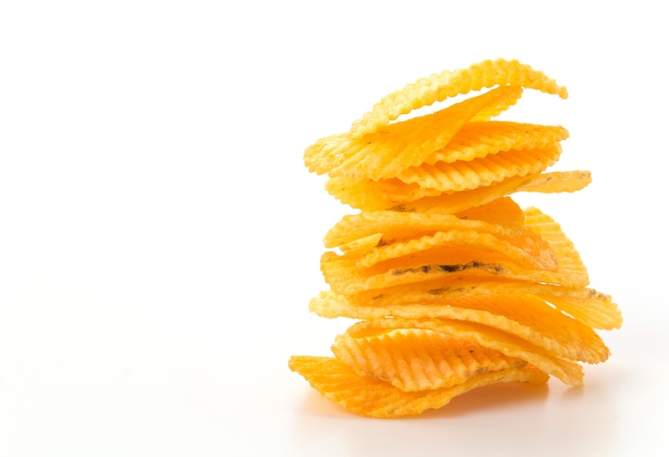 Photo gratuit empilés frites grignolettes préparées