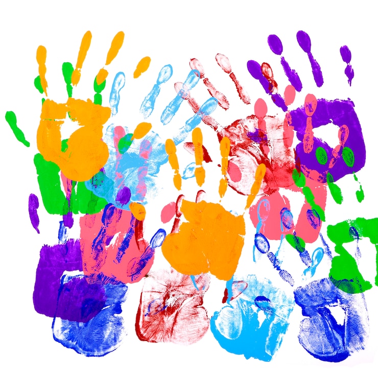 Photo gratuit empreintes de mains