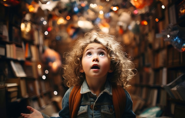 Photo gratuite un enfant autiste vivant dans un monde fantastique.