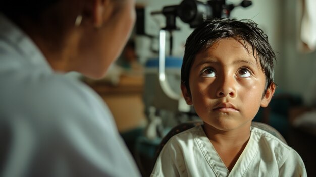 Enfant ayant un examen médical