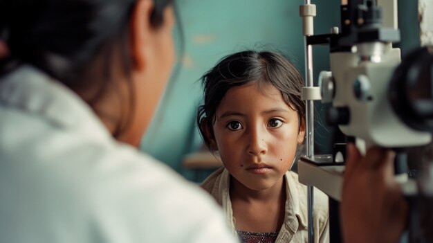 Enfant ayant un examen médical