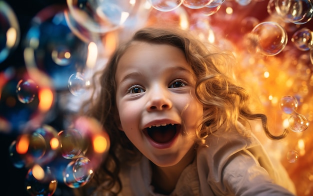 Un enfant heureux qui s'amuse