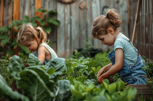 Un enfant qui apprend à jardiner