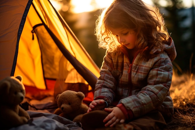 Un enfant qui participe au mouvement des voyages durables