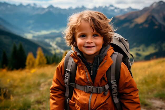 Un enfant qui participe au mouvement des voyages durables