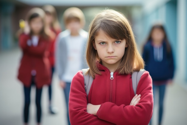 Photo gratuite un enfant qui souffre à l'école d'avoir été victime d'intimidation