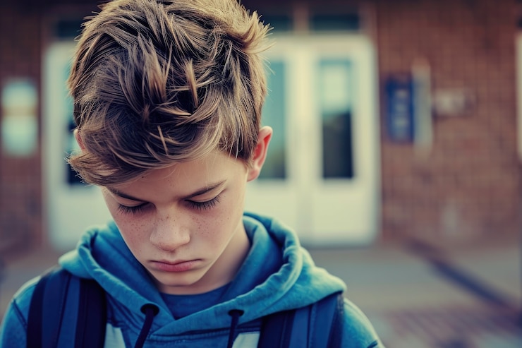 Photo gratuit un enfant qui souffre à l'école d'avoir été victime d'intimidation