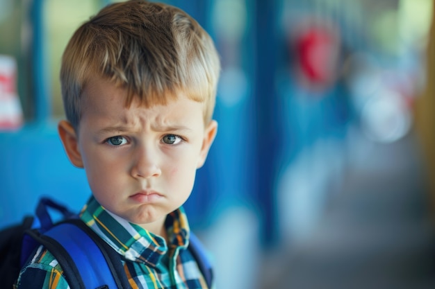 Photo gratuite un enfant qui souffre à l'école d'avoir été victime d'intimidation