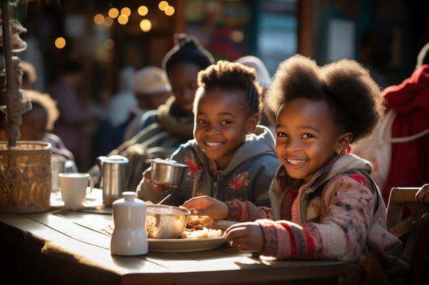 Photo gratuite des enfants africains profitent de la vie