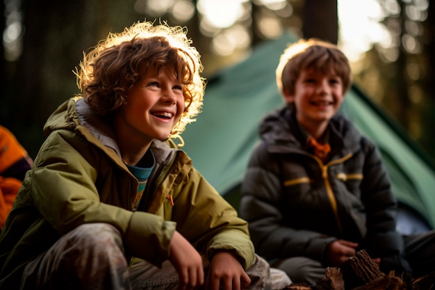 Des enfants participent au mouvement des voyages durables