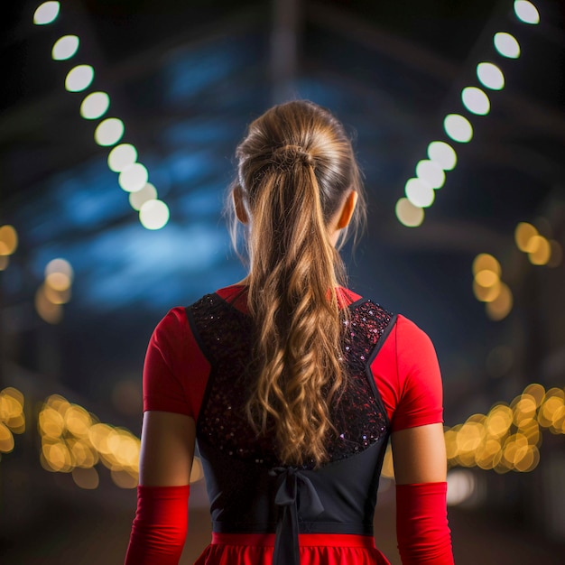 Photo gratuite entraînement de gymnaste pour la compétition