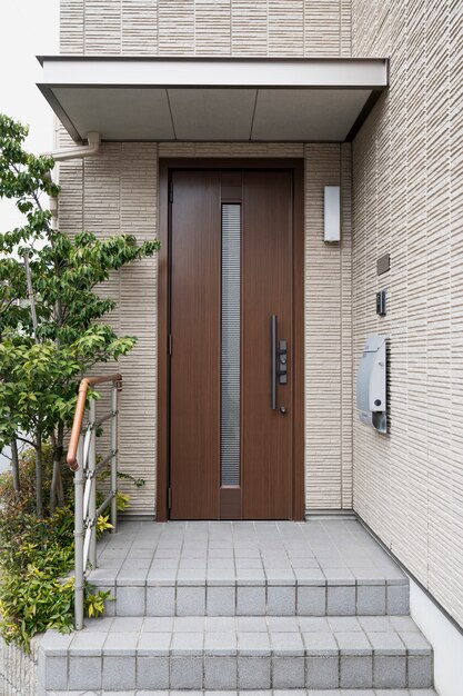 Entrée de la maison et culture japonaise de l'arbre