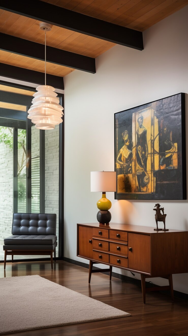 Photo gratuit entrée de la maison avec un mobilier et un design modernes