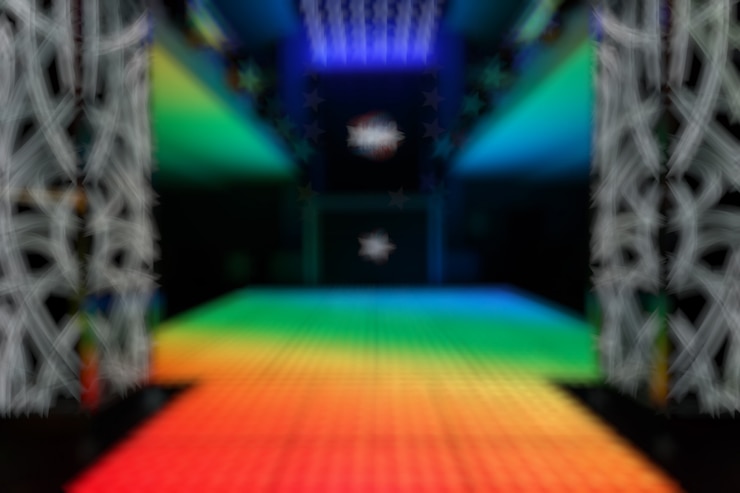 Photo gratuit entrée unfocused couleurs disco