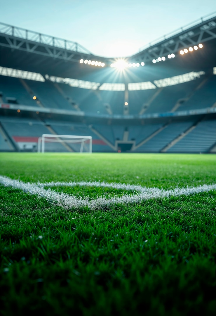 Photo gratuit environnement sportif du football déposé