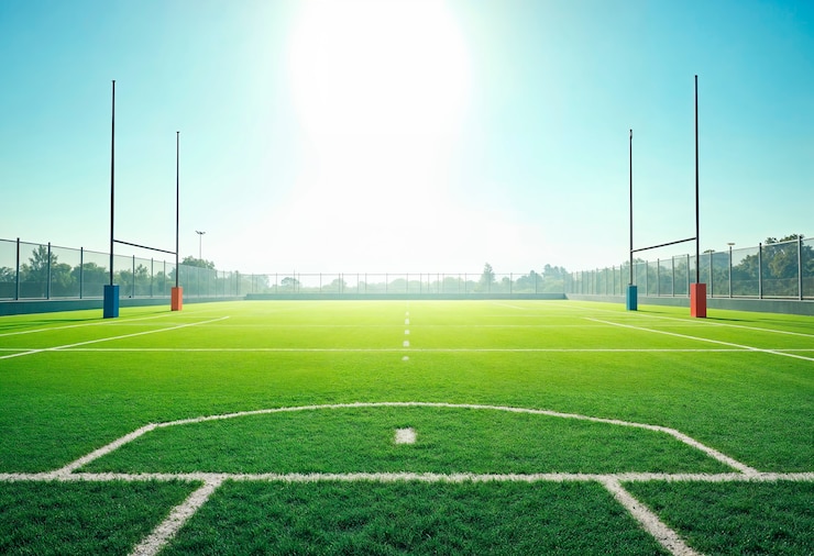 Photo gratuit environnement sportif du football déposé